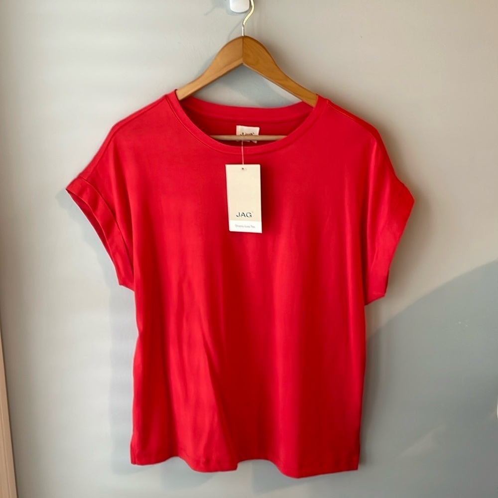 NWT JAG Drapey‎ Cuff Cotton & Modal T-Shirt
